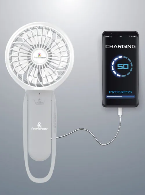 3 in 1 Rechargeable Turbo Fan - Green by Primo Passi
