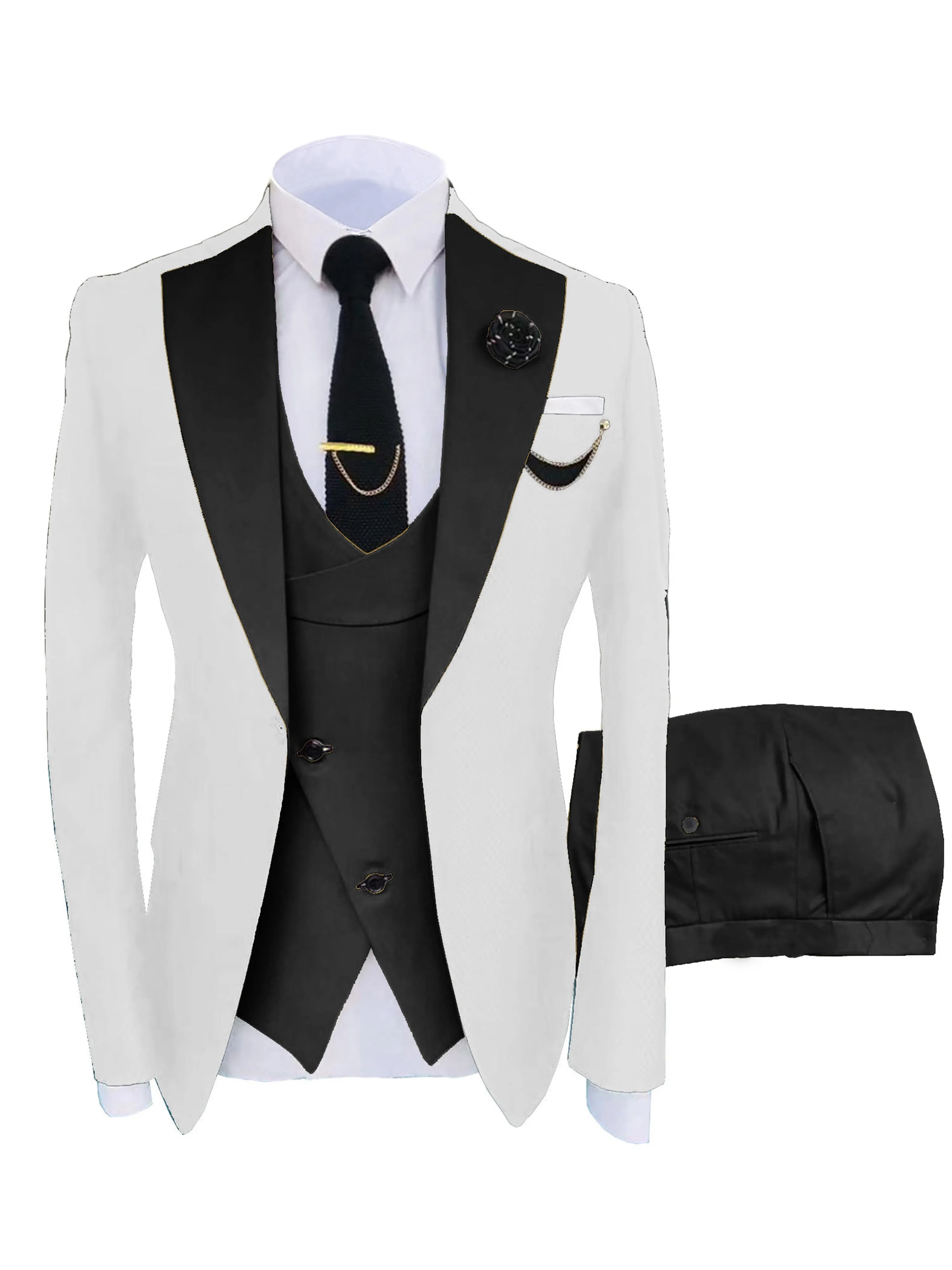 Best 3 Pieces Performance Men's Suits Wedding Groom Suits