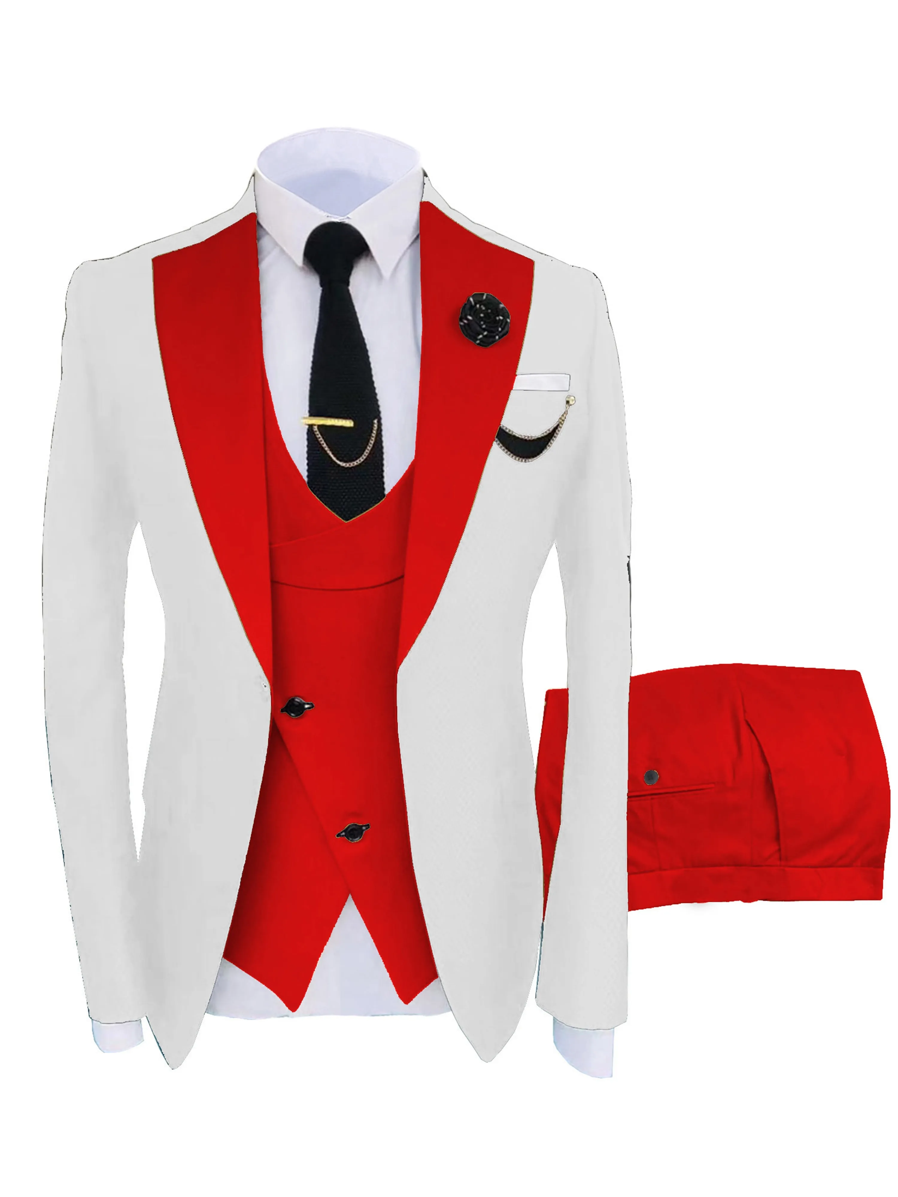 Best 3 Pieces Performance Men's Suits Wedding Groom Suits