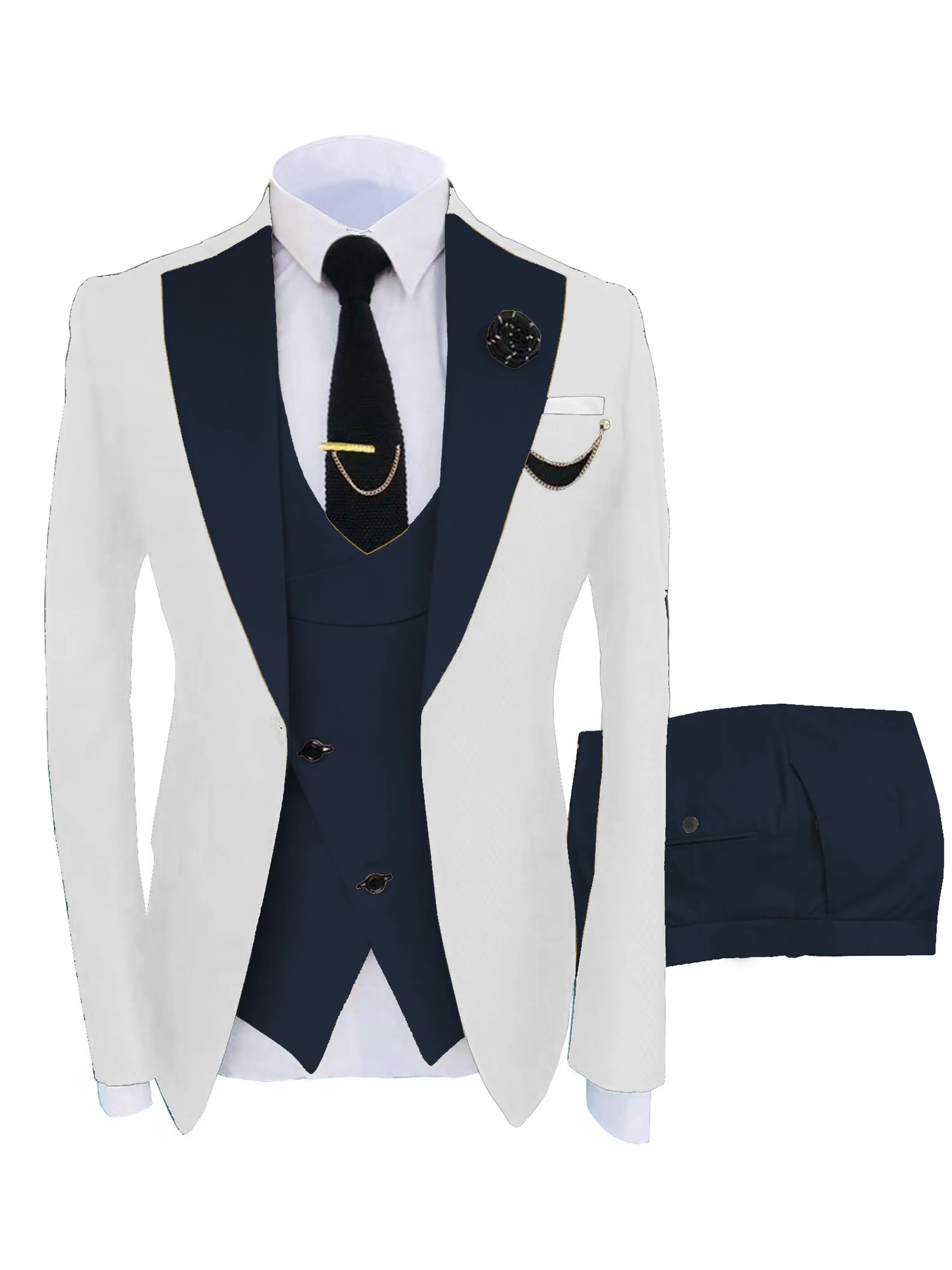 Best 3 Pieces Performance Men's Suits Wedding Groom Suits