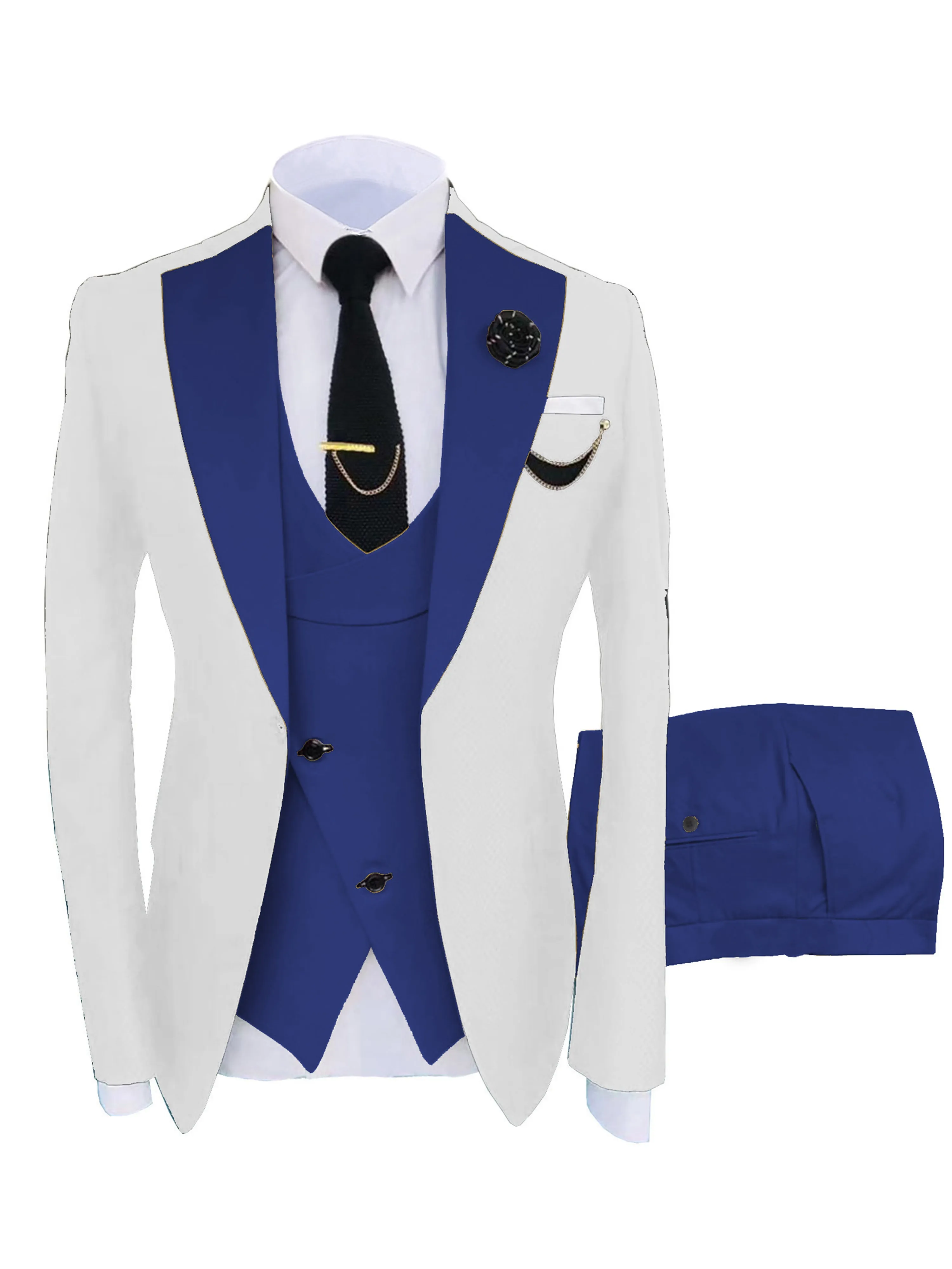 Best 3 Pieces Performance Men's Suits Wedding Groom Suits
