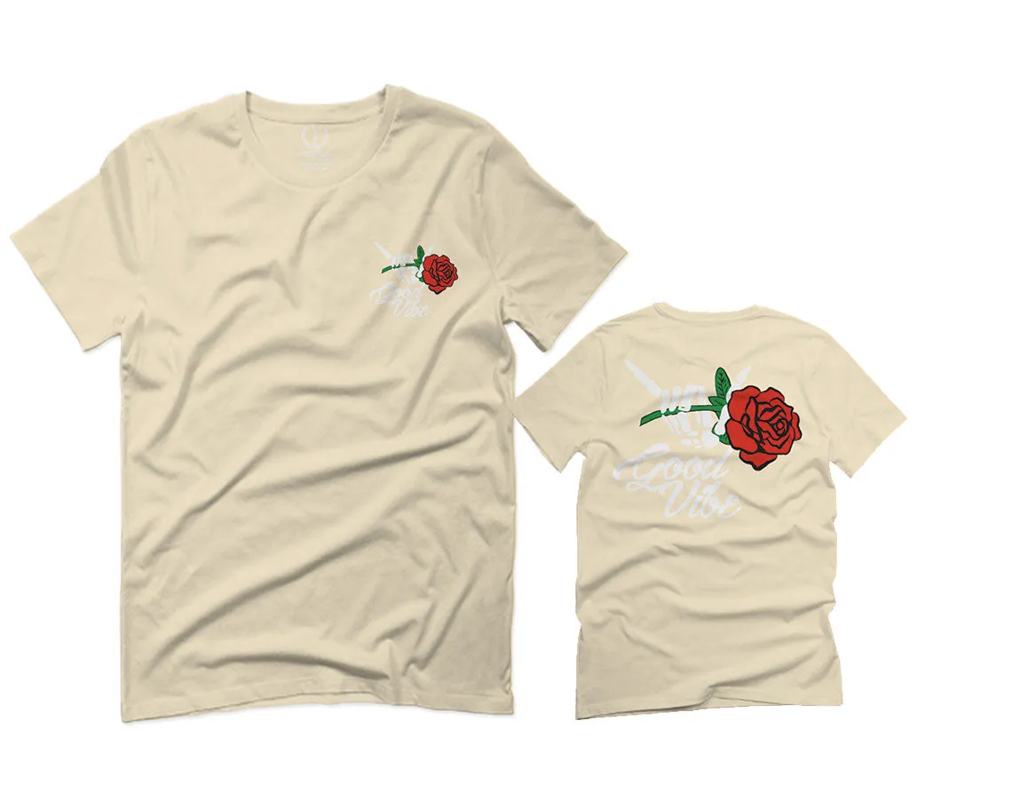 Good Vibe Flowers Bones Hand Shaka Cool Vintage Hipster For men T Shirt