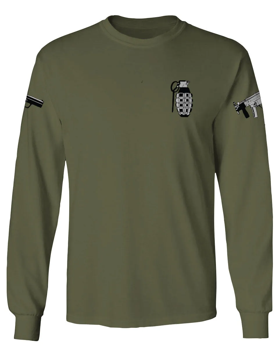 Grenade Guns Second Amendment American Rights Weapons mens Long sleeve t shirt