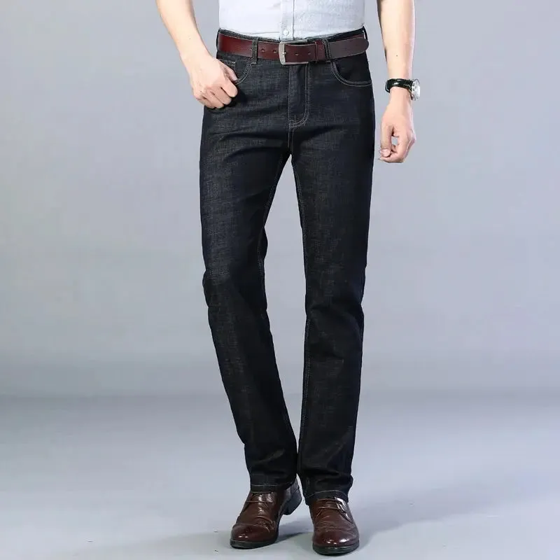 Jeans Men Straight Casual Business Long Pants Jeans
