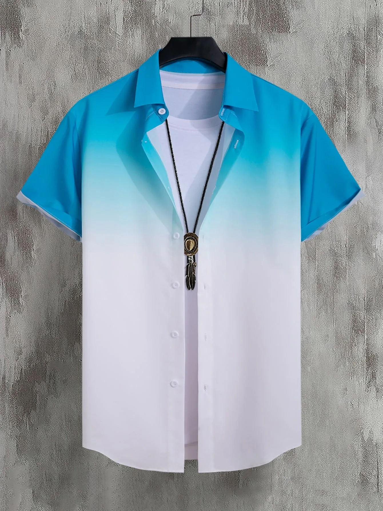 Manfinity Homme Men Ombre Shirt Without Tee