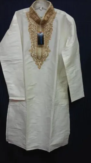 Men's 7556 Kurta Pajama Bollywood Designer Wedding Cocktail Wear Shieno Sarees